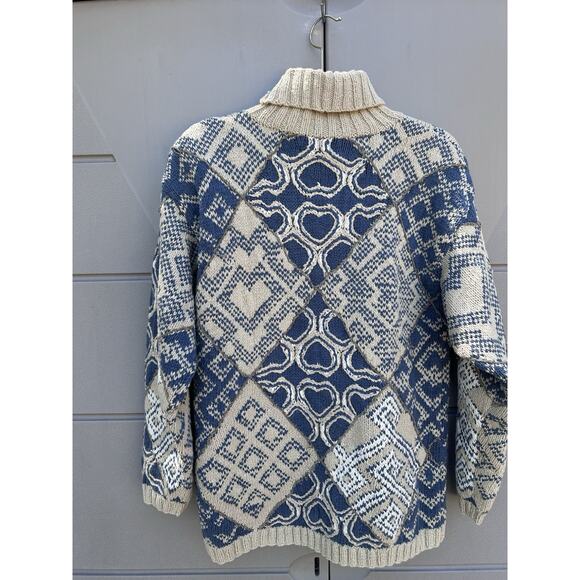 Vintage Express Tricot Ladies Turtleneck Sweater Ramie Cotton Sz M Cosby Grandpa - Picture 8 of 11